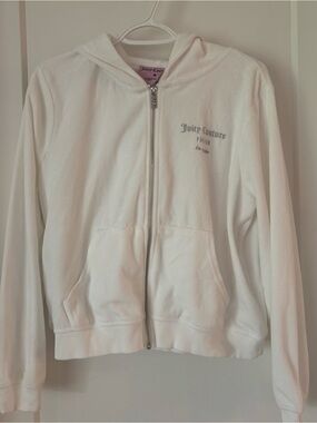 Juicy Couture x Forever 21 White Velour Zip Hoodie plus size 0X